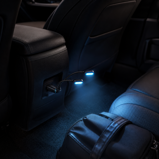 TwinBeam Flexible USB Car Light – Dual-Head Adjustable Interior Lamp