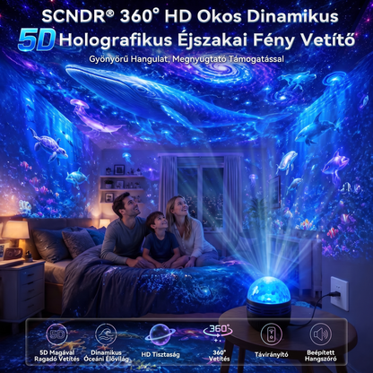 Hivatalos áruház | 🦖🌌 SCNDR® 360° okos holografikus csillagos égbolt projektor (HD Smart Dynamic 5D)