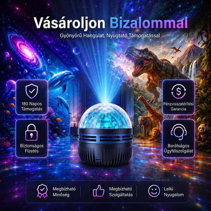 Hivatalos áruház | 🦖🌌 SCNDR® 360° okos holografikus csillagos égbolt projektor (HD Smart Dynamic 5D)