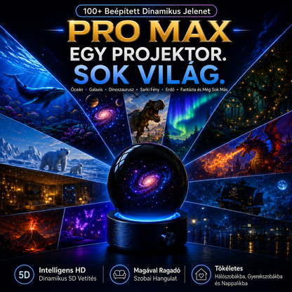 BVJ® 2026 PRO MAX 5D intelligens világprojektor 🎃 Több mint 100 magával ragadó világ létrehozása Bluetooth vezérléssel és hangeffektekkel