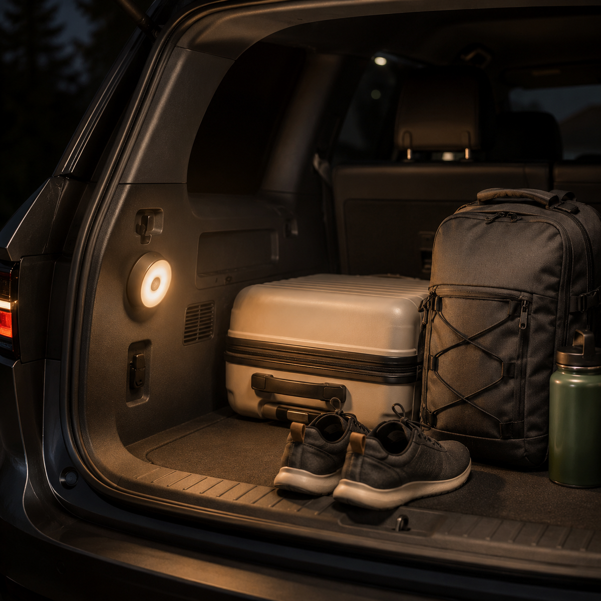 Round Magnetic Motion Sensor Trunk Light – Automatic LED Cargo Lamp