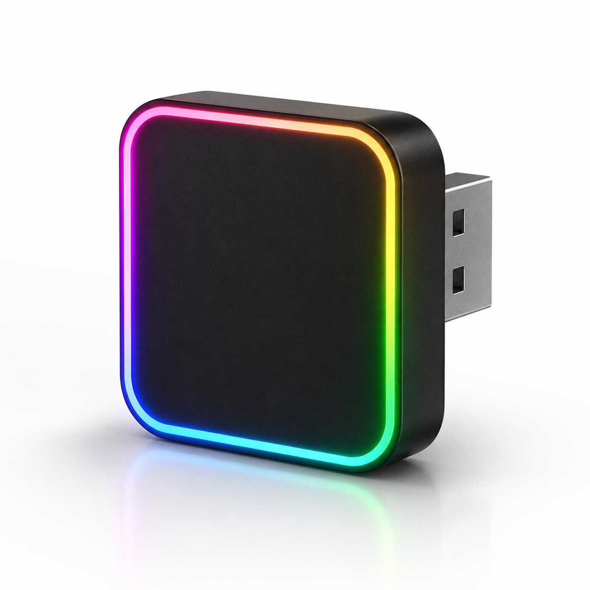 SquareGlow USB Car Ambient Light – Plug-In Rainbow Interior LED