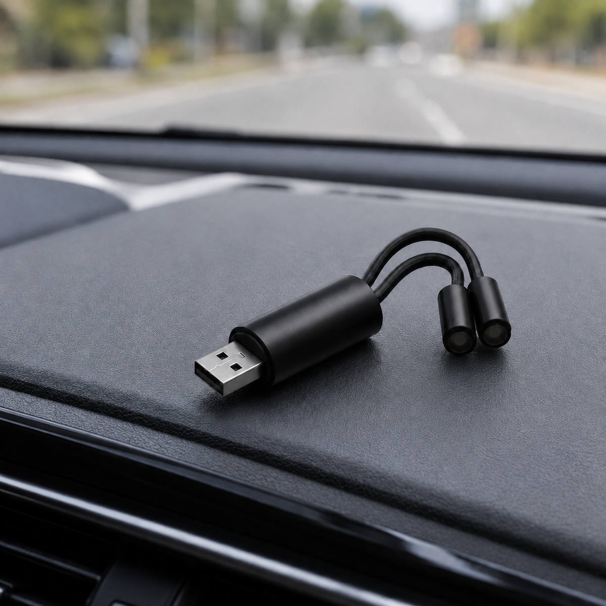 Dual-Head Flexible USB Car Interior Light – Plug-In LED Cabin Lamp