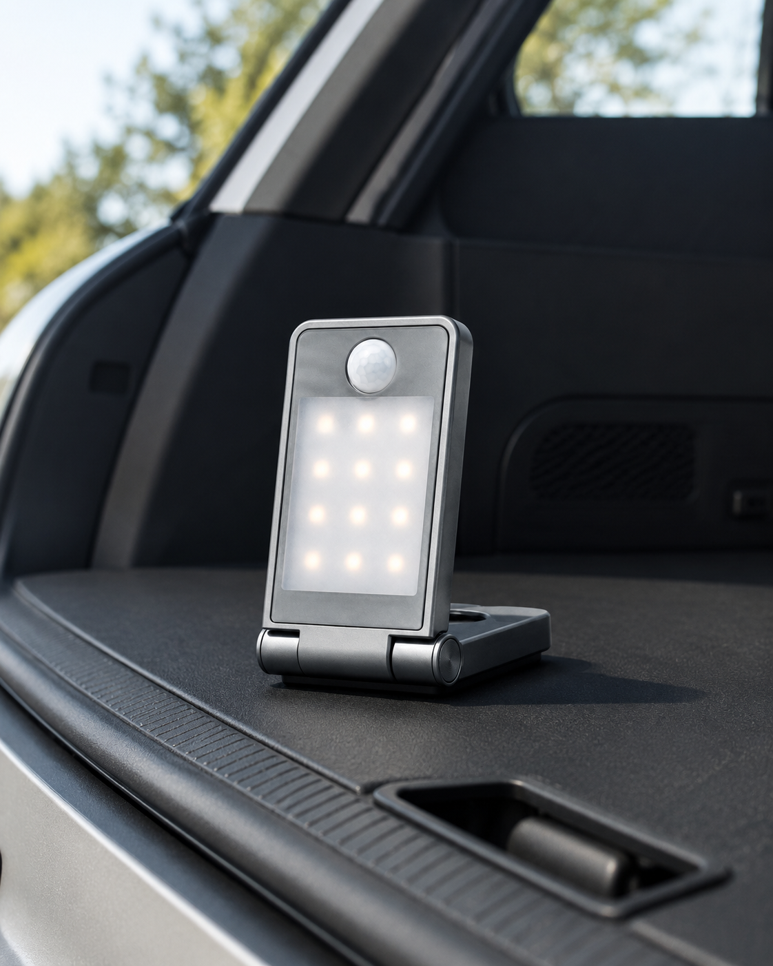 FlexiBeam 12-LED Magnetic Motion Sensor Trunk Light – Foldable Adjustable Cargo Lamp