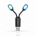 TwinBeam Flexible USB Car Light – Dual-Head Adjustable Interior Lamp