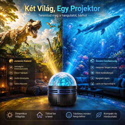 Hivatalos áruház | 🦖🌌 SCNDR® 360° okos holografikus csillagos égbolt projektor (HD Smart Dynamic 5D)